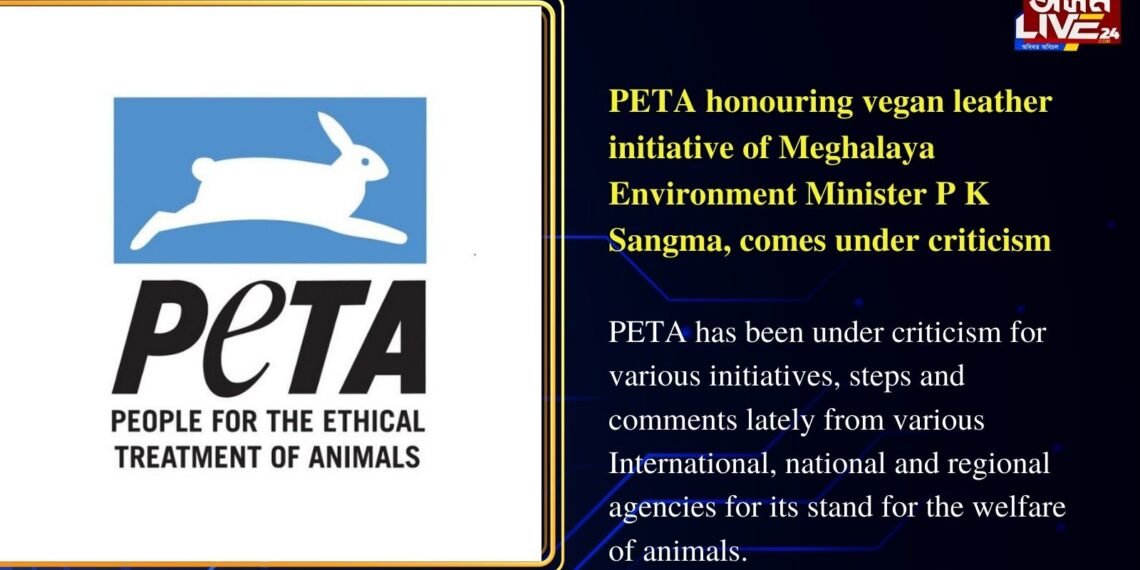 PETA honoring vegan leather initiative of Meghalaya Environment Minister P K Sangma
