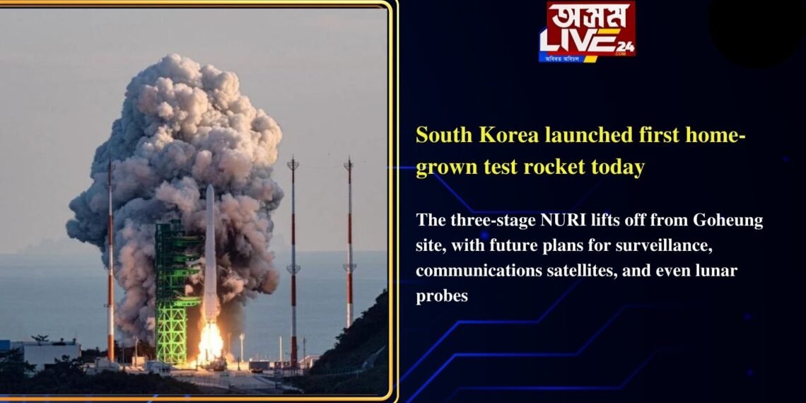 South Korea launches first homegrown test rocket today