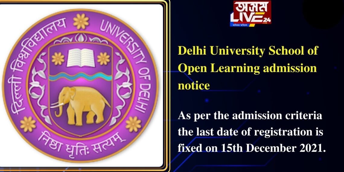 Delhi University SOL admission notice
