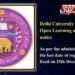 Delhi University SOL admission notice