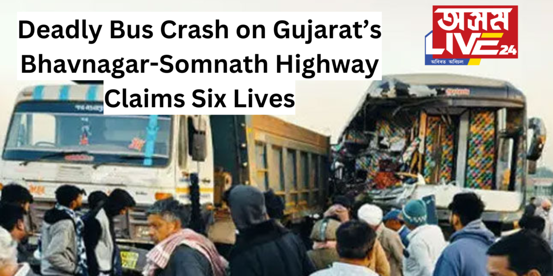 Deadly Bus Crash on Gujarat’s Bhavnagar-Somnath Highway Claims Six Lives
