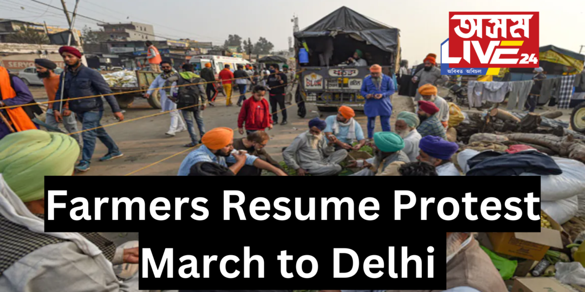 Farmers Resume Protest March to Delhi Amid Tensions at Shambhu Border