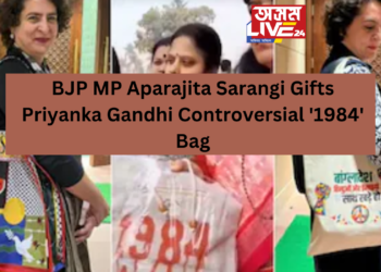 BJP MP Aparajita Sarangi Gifts Priyanka Gandhi ‘1984’ Bag, sparks row